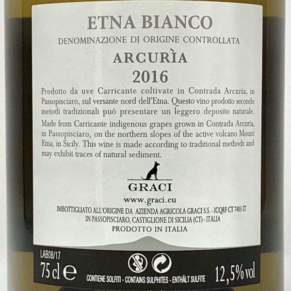 Etna Bianco Arcurìa DOC 2016 - Graci Etna Bianco Arcurìa DOC 2016 - Graci