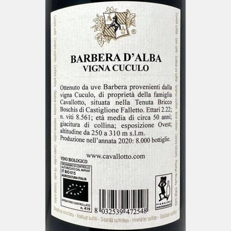 Barbera D'Alba Vigna del Cuculo DOC 2020 Bio - Cavallotto