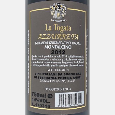 Azzurreta Rosso Toscana IGT 2012 - La Togata