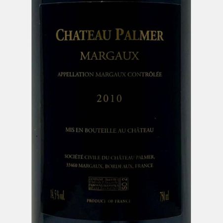 Chateau Palmer Margaux 3eme Cru Classé AOC 2010 - Chateau Palmer