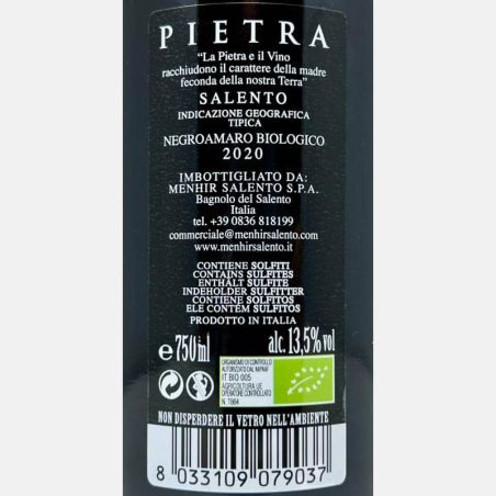 Negroamaro Pietra Salento IGT 2021 Bio - Menhir
