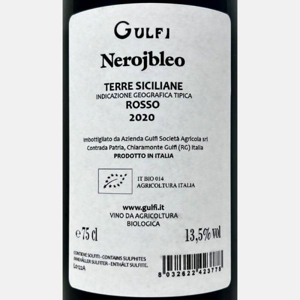 Nero d'Avola Nerojbleo Terre Siciliane IGT 2020 Bio - Gulfi Nero d'Avola Nerojbleo Terre Siciliane IGT 2020 Bio - Gulfi