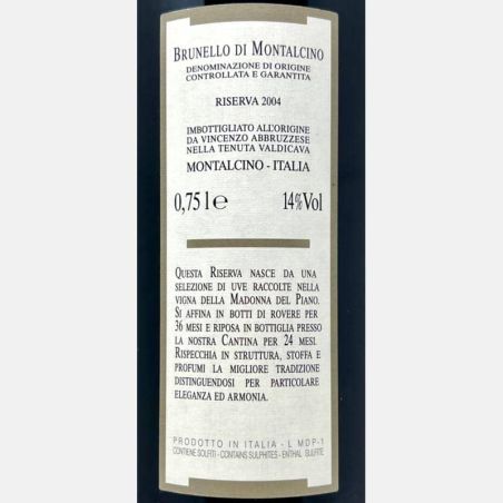 Brunello di Montalcino Madonna del Piano Riserva DOCG 2004 - Valdicava