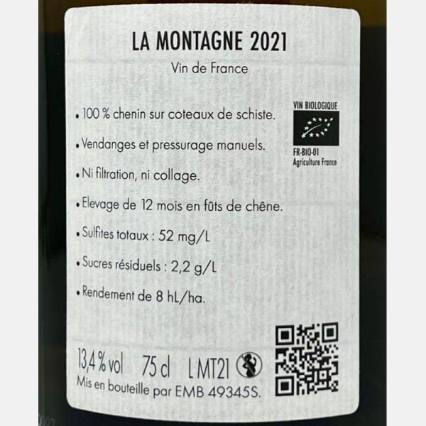 La Montagne Chenin Blanc 2021 Bio - Château de Bonnezeaux La Montagne Chenin Blanc 2021 Bio - Château de Bonnezeaux