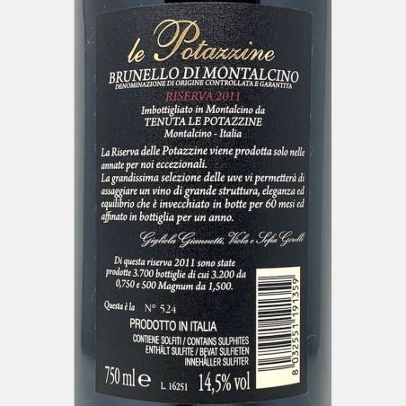 Brunello di Montalcino Riserva DOCG 2011 - Le Potazzine