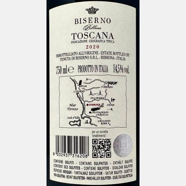 Biserno Toscana IGT 2020 - Tenuta di Biserno Biserno Toscana IGT 2020 - Tenuta di Biserno