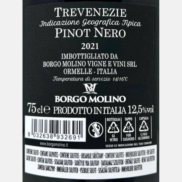 Pinot Nero Trevenezie IGT 2021 - Borgo Molino Pinot Nero Trevenezie IGT 2021 - Borgo Molino