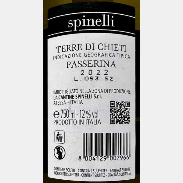 Passerina Terre di Chieti IGT 2022 - Spinelli Passerina Terre di Chieti IGT 2022 - Spinelli