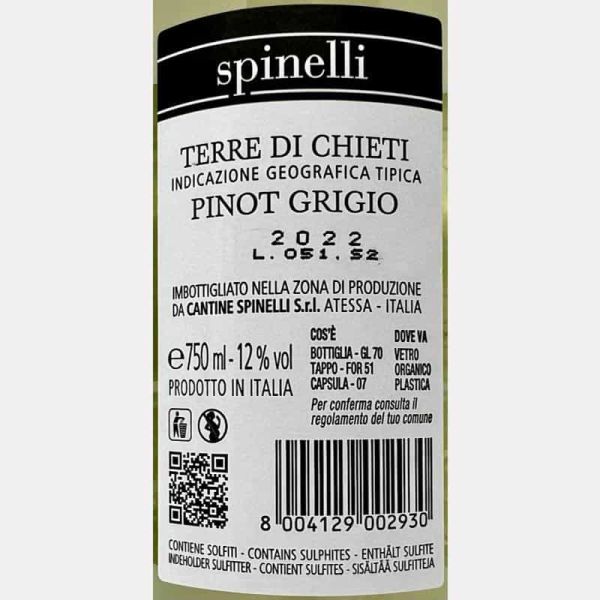 Pinot Grigio Terre di Chieti IGT 2022 - Spinelli Pinot Grigio Terre di Chieti IGT 2022 - Spinelli