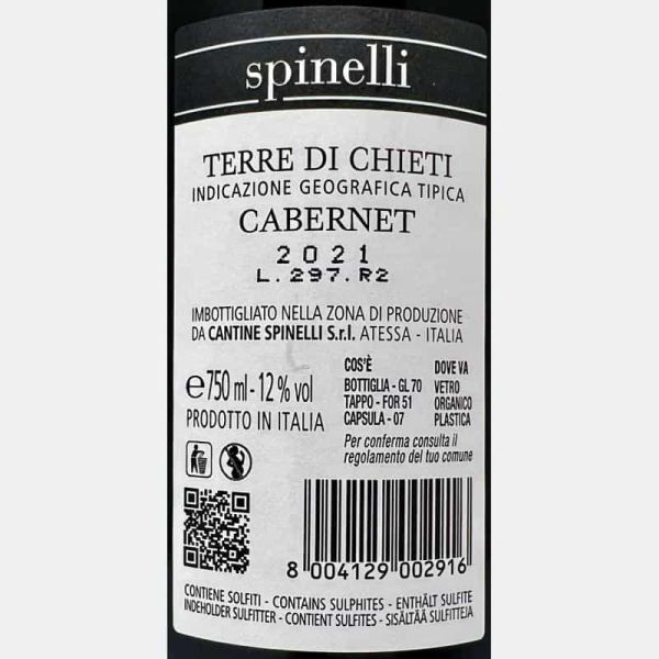 Cabernet Terre di Chieti IGT 2022 - Spinelli Cabernet Terre di Chieti IGT 2022 - Spinelli