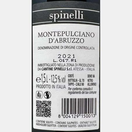 Montepulciano d’Abruzzo DOC 2021 Magnum 1,5L - Spinelli
