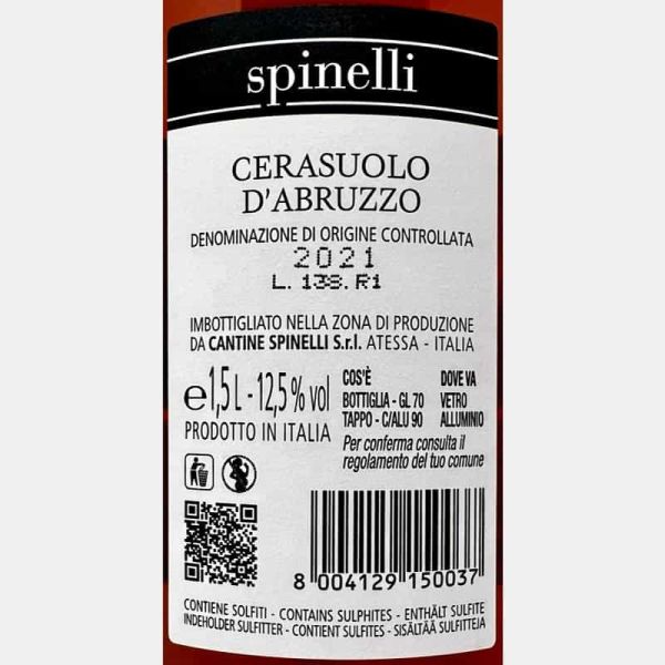 Cerasuolo d’Abruzzo DOC 2021 Magnum 1,5L - Spinelli Cerasuolo d’Abruzzo DOC 2021 Magnum 1,5L - Spinelli