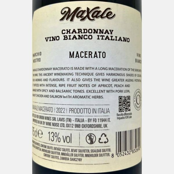 Chardonnay Macerato Maxale 2022 - Orion Wines Chardonnay Macerato Maxale 2022 - Orion Wines