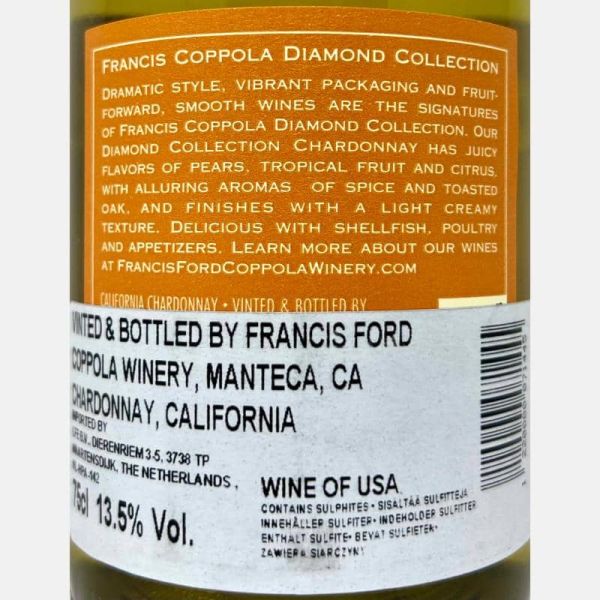 Chardonnay Diamond Monterey County AVA 2021 - Francis Ford Coppola Chardonnay Diamond Monterey County AVA 2021 - Francis Ford Coppola