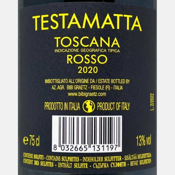 Testamatta Rosso Toscana IGT 2020 - Bibi Graetz Testamatta Rosso Toscana IGT 2020 - Bibi Graetz