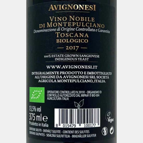 Vino Nobile di Montepulciano DOCG 2017 Bio 0,375L - Avignonesi Vino Nobile di Montepulciano DOCG 2017 Bio 0,375L - Avignonesi