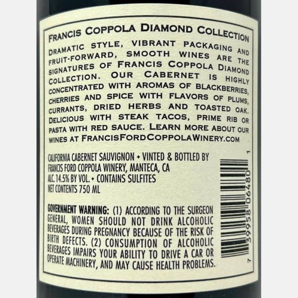 Cabernet Sauvignon Diamond California 2019 - Francis Ford Coppola Cabernet Sauvignon Diamond California 2019 - Francis Ford Coppola