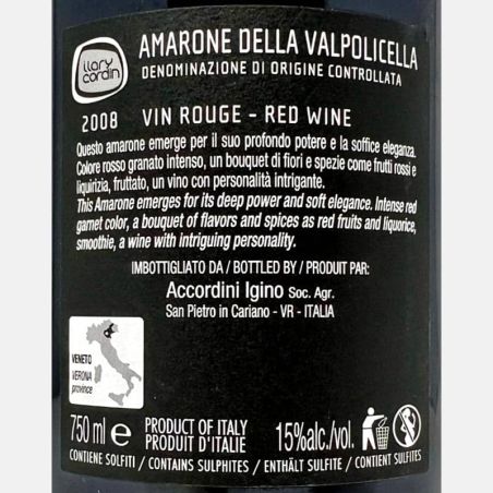 Amarone della Valpolicella Ilary Cordin DOC 2008 - Accordini Igino