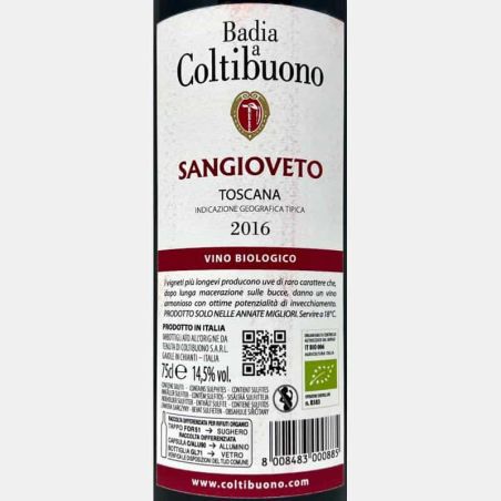 Sangioveto di Toscana IGT 2016 Bio - Badia a Coltibuono
