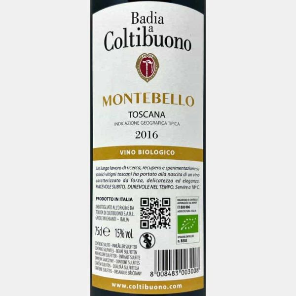 Montebello Toscana IGT 2016 Bio - Badia a Coltibuono Montebello Toscana IGT 2016 Bio - Badia a Coltibuono