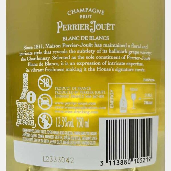 Champagne Blanc de Blancs Brut AOC - Perrier-Jouet Champagne Blanc de Blancs Brut AOC - Perrier-Jouet