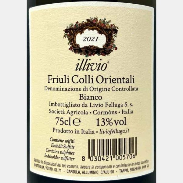 Illivio Bianco Friuli Colli Orientali DOC 2021 - Livio Felluga Illivio Bianco Friuli Colli Orientali DOC 2021 - Livio Felluga