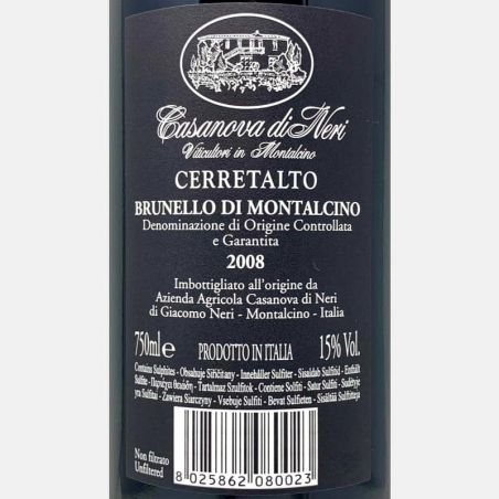 Brunello di Montalcino Cerretalto DOCG 2008 - Casanova di Neri