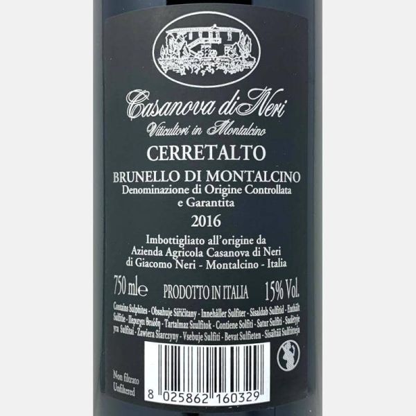 Brunello di Montalcino Cerretalto DOCG 2016 - Casanova di Neri Brunello di Montalcino Cerretalto DOCG 2016 - Casanova di Neri