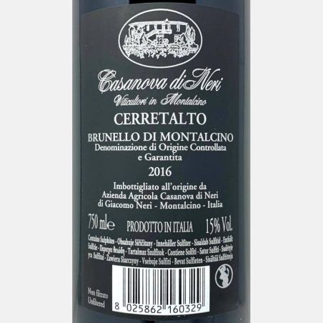 Brunello di Montalcino Cerretalto DOCG 2016 - Casanova di Neri