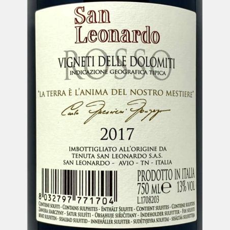 San Leonardo Rosso Vigneti delle Dolomiti IGT 2017 - San Leonardo