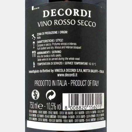 Vino Rosso Secco - Decordi