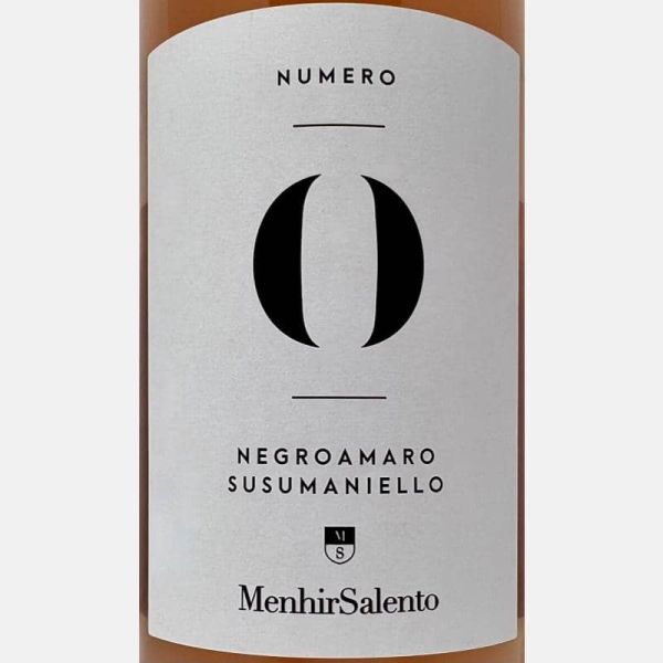 N° Zero Negroamaro Susumaniello Rosato Salento IGT 2021 - Menhir