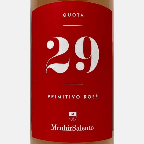 Primitivo Rosato Quota 29 Salento IGT 2021 - Menhir