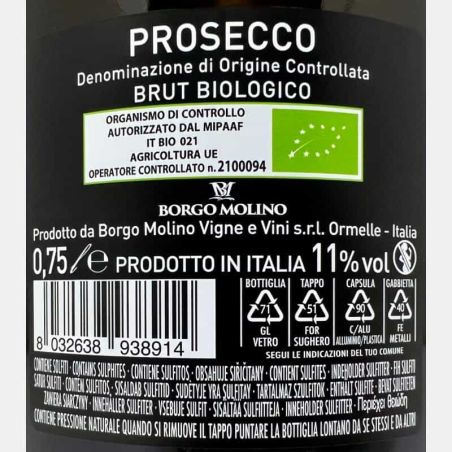 Prosecco Brut DOC Bio - Borgo Molino